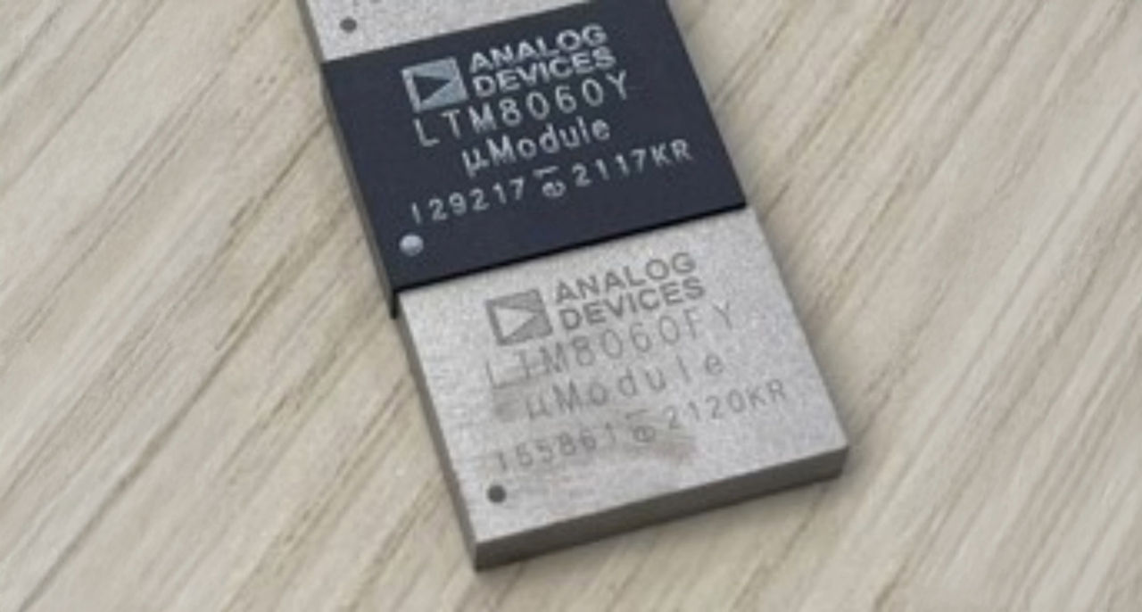 图3 LTM8060 (无屏蔽) 与 LTM8060F (带屏蔽) 的封装对比