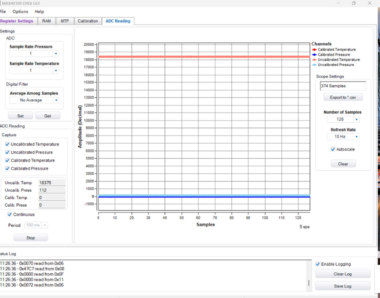 图9 MAX40109 ADC READING