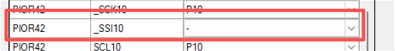 图5 _SSI10 功能的 portsetting