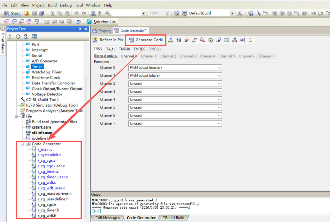 图7 生成 PWM 驱动代码
