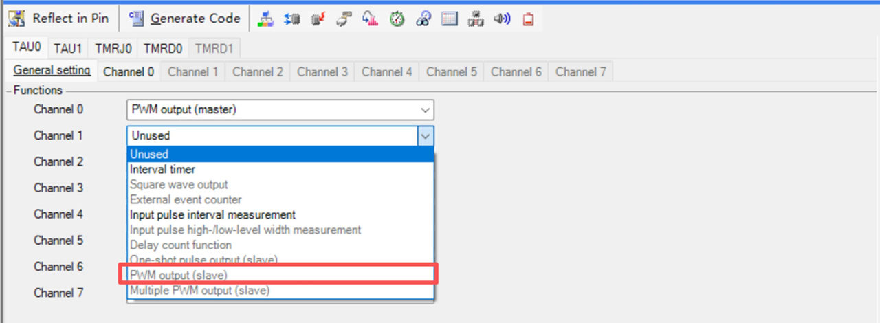 图15 无法选择 PWM out (slave)