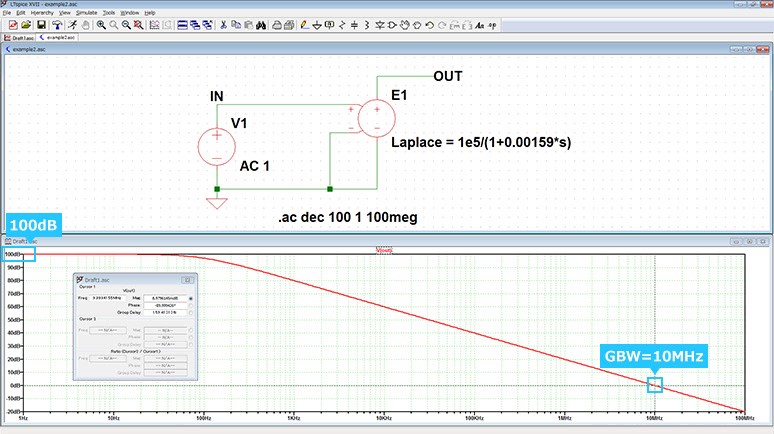 图5 电路图和模拟结果 (example2.asc).png