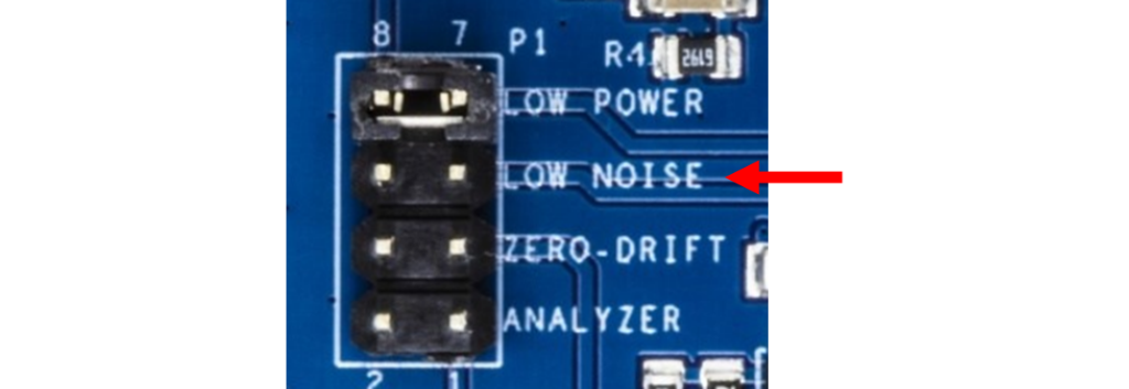 图14 跳线设为“LOW NOISE”以评估 ADA4077