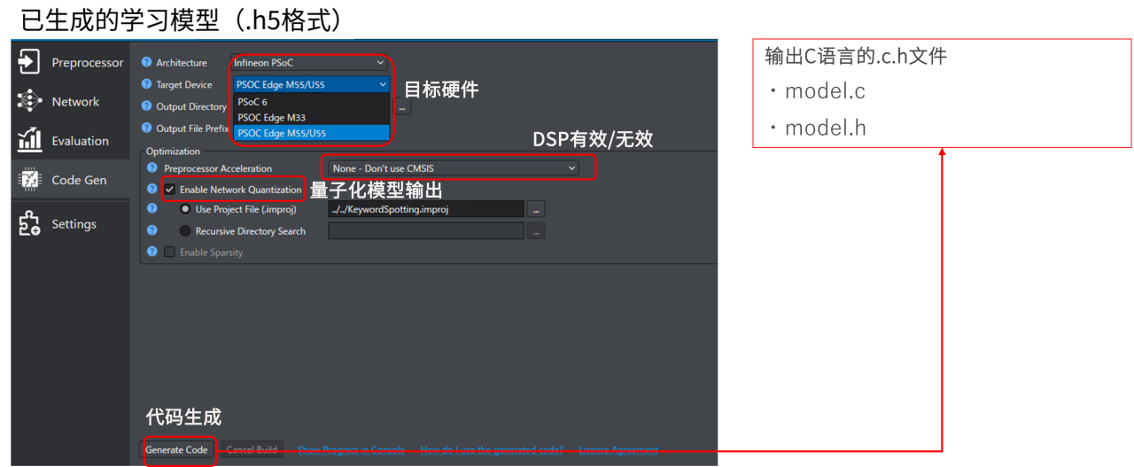 图12 模型转换为C代码的生成界面